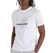 Koszulki męskie - Koszulka New Balance MT51940WT - biała - miniaturka - grafika 1