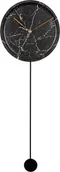 Zegary - Zegar ścienny Pendule Longue Marble czarny - miniaturka - grafika 1