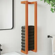 Ręczniki - Wieszak na ręczniki wosk brązowy 23x18x90 cm lite drewno sosnowe - miniaturka - grafika 1