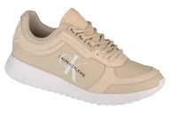 Sneakersy damskie - Calvin Klein Runner Laceup YW0YW00375-AEO, damskie sneakersy beżowe, rozmiar 36 - miniaturka - grafika 1