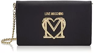 Love Moschino Damska torba na ramię Borsa Pu Nero, czarna, 11 x 19 x 3 - Torebki damskie - miniaturka - grafika 1