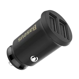 Baseus Grain Car Charger mini ładowarka samochodowa 2x USB 3.1A czarny (CCALL-ML01) - Ładowarki samochodowe - miniaturka - grafika 4