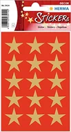 Ozdoby bożonarodzeniowe - HERMA 3414 naklejki bożonarodzeniowe, złote gwiazdki, 5-ramienne (Ø 22 mm, 45 naklejek, papier), samoprzylepne naklejki na Boże Narodzenie, prezenty, majsterkowanie, kalendarz adwentowy - miniaturka - grafika 1