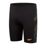 Kąpielówki męskie - Męskie Bokserki kąpielowe SPEEDO TECH PNL JAM AM 8-00303416841 – Czarny - miniaturka - grafika 1
