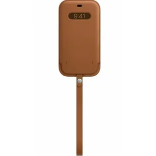 Etui Leather APPLE z MagSafe do Apple iPhone 12 Pro Max Naturalny brąz - Etui i futerały do telefonów - miniaturka - grafika 1