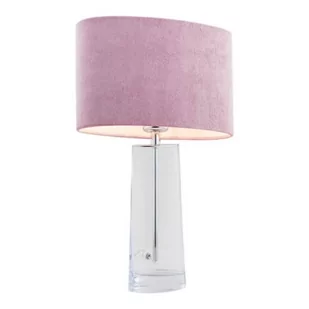 Argon Stojąca LAMPKA sypialniana PRATO 3841 stołowa LAMPA abażurowa do salonu różowa przezroczysta 3841 - Lampy stojące - miniaturka - grafika 1