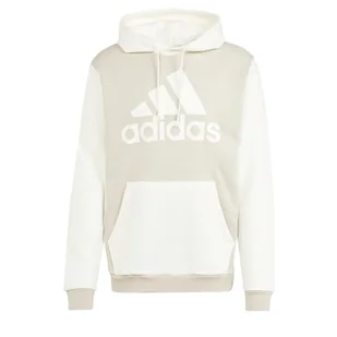 adidas Męska bluza z kapturem Essentials z dużym logo, M, Szpachlówka szara/złamana biel, M - Bluzy męskie - miniaturka - grafika 1