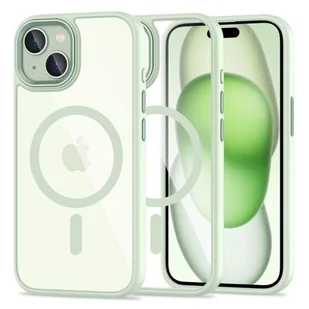 Etui APPLE IPHONE 15 Tech-Protect Magmat MagSafe transparentne zielone - Etui i futerały do telefonów - miniaturka - grafika 1