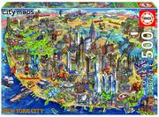 Puzzle - Educa Puzzle 500 Elementów Mapa New York 5_720680 - miniaturka - grafika 1