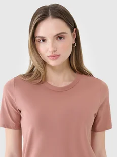 4F T-shirt regular gładki bawełniany damski 4FWSS25TTSHF1991-11S Biały Roz. XXL - Koszulki i topy damskie - miniaturka - grafika 1
