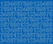 Dekoratorstwo - Cyfry samoprzylepne 2 cm niebieski z połyskiem - Błyszcząca - miniaturka - grafika 1