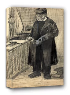 Man Polishing a Boot, Vincent van Gogh - obraz na płótnie Wymiar do wyboru: 30x40 cm - Obrazy i zdjęcia na płótnie - miniaturka - grafika 1
