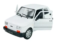 Samochody i pojazdy dla dzieci - WELLY FIAT 126p BIAŁY 1:21 SAMOCHÓD NOWY METALOWY MODEL - miniaturka - grafika 1