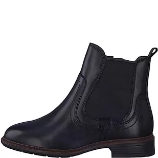 Tamaris Comfort Damskie buty 8-85321-41, skórzane, Comfort Fit, wymienna wkładka, eleganckie klasyczne kozaki Chelsea, czarny, 40 EU Weit - Kozaki damskie - miniaturka - grafika 1