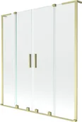 Parawany nawannowe - Mexen Velar L Duo parawan nawannowy 2-skrzydłowy rozsuwany 150 x 150 cm, transparent, złoty szczotkowany - 896-150-003-02-55 - miniaturka - grafika 1