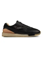 Trampki damskie - Clarks Skórzane sneakersy w kolorze czarnym - miniaturka - grafika 1