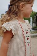 Bluzki dla dziewczynek - Konges Sløjd bluzka dziecięca kolor beżowy wzorzysta - miniaturka - grafika 1