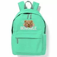 Plecaki szkolne i tornistry - PLECAK SZKOLNY UCZNIA MIĘTOWY KWIATY NATURA Wzory - miniaturka - grafika 1