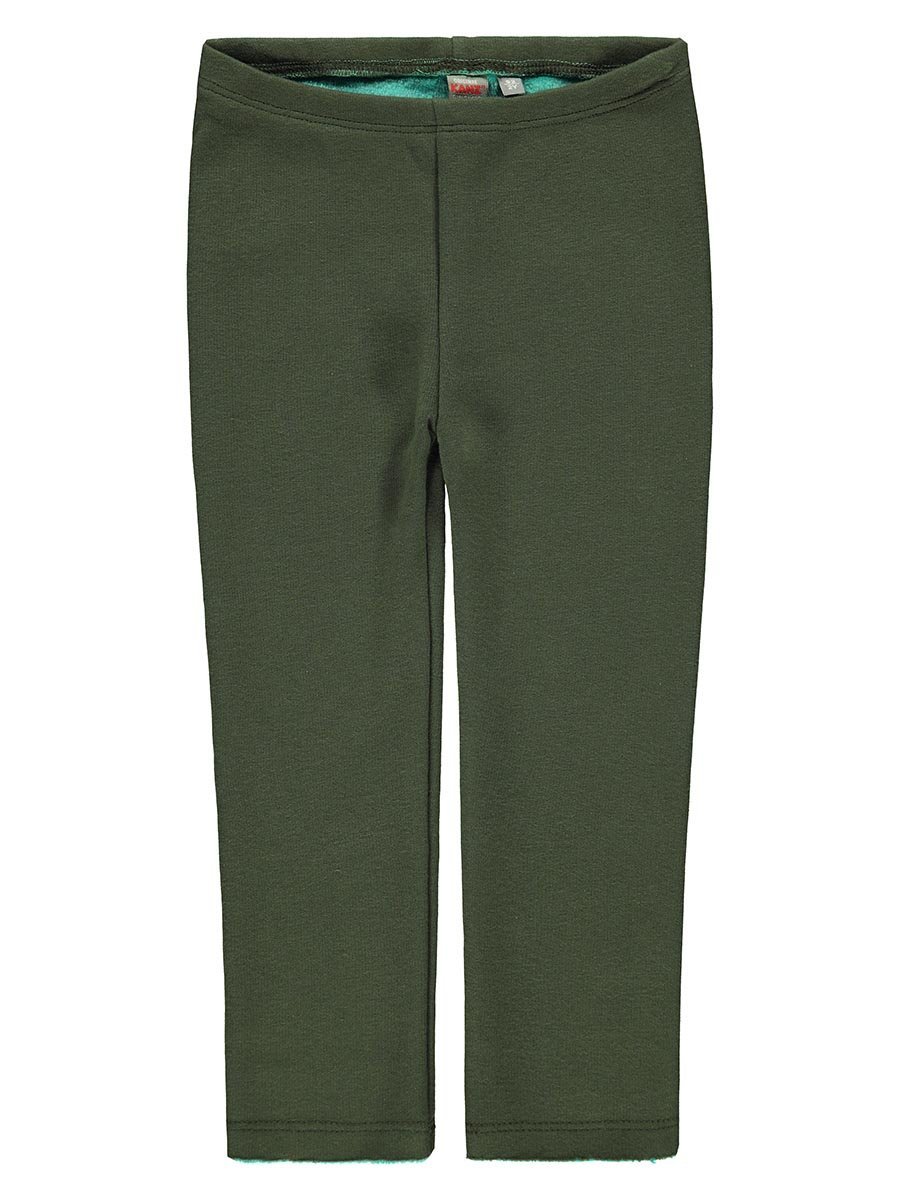 Klasyczne dziewczęce legginsy oliwkowe Kanz r.92