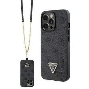 Etui Guess GUHCP13LP4TDSCPK na iPhone 13 Pro / 13 - czarne Crossbody 4G Metal Logo - Etui i futerały do telefonów - miniaturka - grafika 1