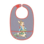 Śliniaki i fartuszki - Śliniak Z Kieszonką, Bawełniany, Szary, Seria Królik Piotruś Petit Jour Paris - miniaturka - grafika 1