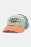 Czapki damskie - Billabong czapka z daszkiem Since 73 Cord Trucker kolor zielony z nadrukiem UBJHA00373 - miniaturka - grafika 1