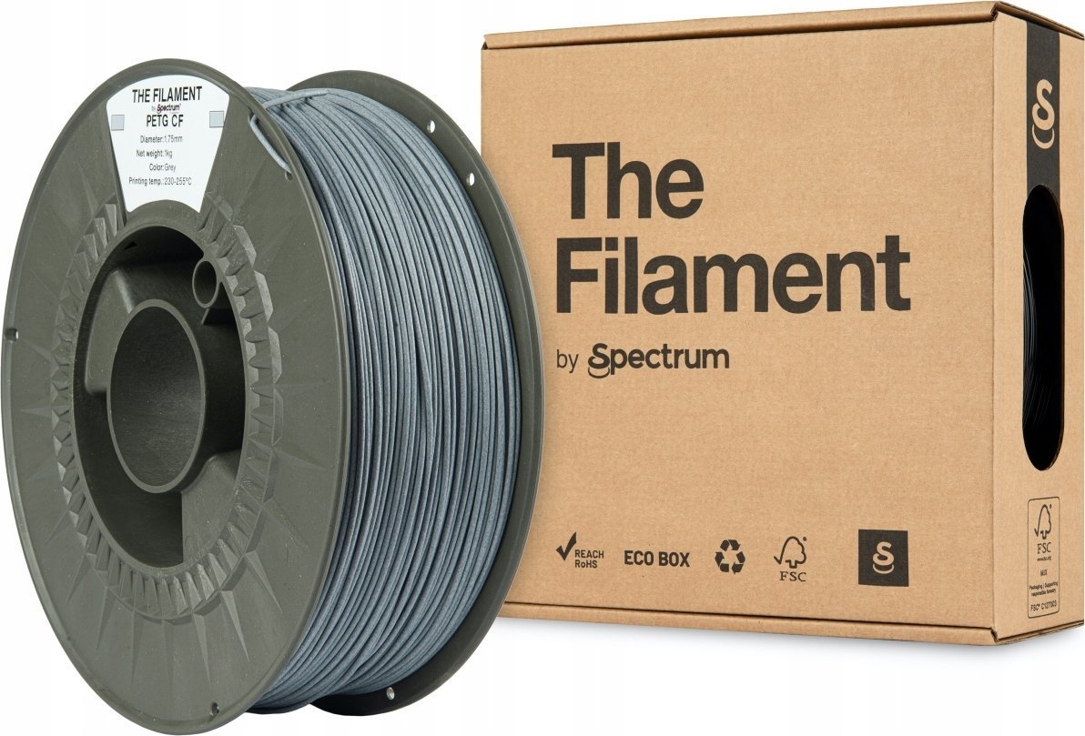 The Filament 3D filament, PETG CF, 1,75mm, 1000g, TF-24112, grey
