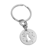 Breloki - Brelok z kotem stal chirurgiczna unisex - miniaturka - grafika 1