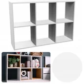 Regały - Regał Komorowy Malax 2X3 Biel Książki Zabawki - miniaturka - grafika 1