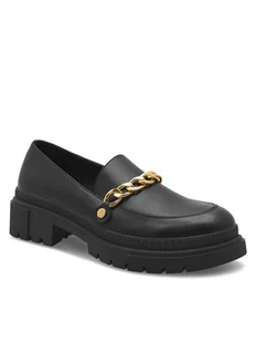 DeeZee Loafersy BE ON TIME HL995-1 Czarny - Mokasyny damskie - miniaturka - grafika 1