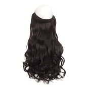 Pozostałe akcesoria fryzjerskie - TEMU Długie kręcone syntetyczne doczepy do włosów z niewidocznym drutem żyłka do przedłużania włosów treski sztuczne włosy dla kobiet - miniaturka - grafika 1