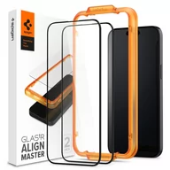 Szkła hartowane na telefon - Spigen Alm Glass FC 2-pack do iPhone 15 Pro black - darmowy odbiór w 22 miastach i bezpłatny zwrot Paczkomatem aż do 15 dni - miniaturka - grafika 1