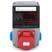 Rozdzielnie elektryczne - Rozdzielnica Budowlana 2*230V 32A/5 IP44 Wyłącznik Nadprądowy Licznik MID - miniaturka - grafika 1