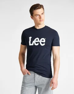 T-Shirt Lee Wobbly Logo Tee Navy Drop L65Qaiee Xxl - Koszulki męskie - miniaturka - grafika 1