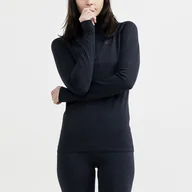 Koszulki sportowe damskie - Damska Bluzka termoaktywna CRAFT CORE DRY ACTIVE COMFORT HZ W 1911167-999000 – Czarny - miniaturka - grafika 1