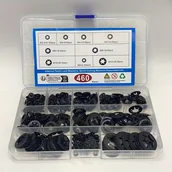 Inne - TEMU Zestaw 460-częściowy podkładek Starlock - podkładki zabezpieczające z wewnętrznym uzębieniem, szybkozłącza zatrzaskowe, wysokowytrzymała 65Mn, - miniaturka - grafika 1