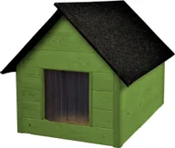 Legowiska dla psów - BUDA DLA PSA KOTA OCIEPLANA DWUSPADOWA XL WOODOK LEGOWISKO KOLOR ZIELONY - miniaturka - grafika 1