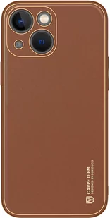 Dux Ducis Yolo etui iPhone 14 elegancki pokrowiec ze skóry ekologicznej brązowy - Etui i futerały do telefonów - miniaturka - grafika 1