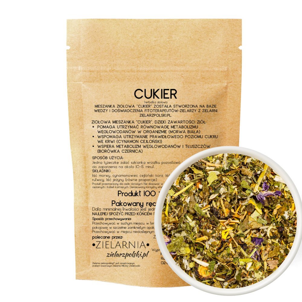 Cukier - herbatka ziołowa 100g ZIELARZPOLSKI.PL