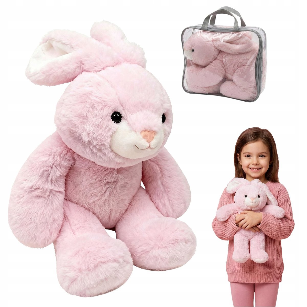 KRÓLIK MASKOTKA OBCIĄŻENIOWA DUŻA ANTYSTRESOWA LĘK ADHD AUTYZM 2,3KG DUŻA