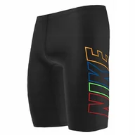 Kąpielówki męskie - Kąpielówki Nike Multilogo JR NESSD073 001 M (140-150cm) czarny - miniaturka - grafika 1