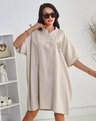 Bluzki damskie - Royalfashion Bawełniana tunika letnia damska oversize-Uniwersalny - miniaturka - grafika 1