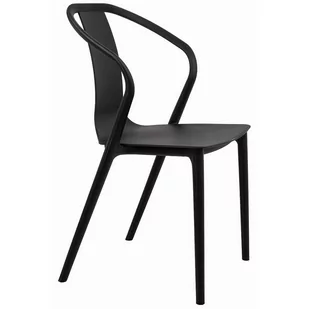 King Home Krzesło czarne z tworzywa VINCENT KH010100922 - Krzesła - miniaturka - grafika 1