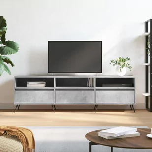 vidaXL Szafka pod TV, szarość betonu, 150x30x44,5 cm - Szafki RTV - miniaturka - grafika 1