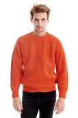 Swetry męskie - LEE CHUNKY CREW NECK SIGN ORANGE L83KLNME XL - miniaturka - grafika 1