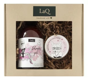 LaQ - Kocica - Zestaw prezentowy dla kobiet - Żel pod prysznic 500 ml + Mus do mycia twarzy 100 ml - Żele do mycia twarzy - miniaturka - grafika 1