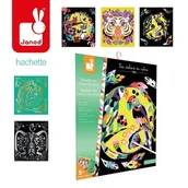 Zabawki kreatywne - Janod Zestaw Kreatywny do Zdrapywania Zwierzęta Świata 5 lat +, - miniaturka - grafika 1