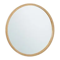 Lustra - Relaxdays okrągłe lustro ścienne, bambusowa rama, dekoracja, średnica : 61 cm, do łazienki, garderoby, wejścia, natury - miniaturka - grafika 1
