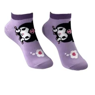 Skarpetki damskie - Skarpetki Bawełniane Stopki Fioletowe Kuromi Damskie Hello Kitty 36-40 - miniaturka - grafika 1