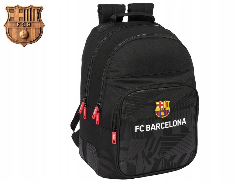 Fc Barcelona 3 Komorowy Duży Plecak Szkolny 42 CM Sezon 24/25 Black